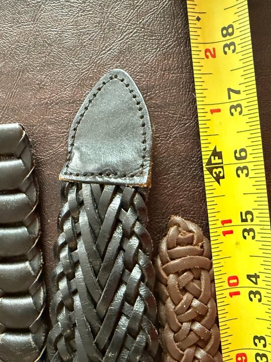 THREE Genuine Leather Vintage Woven Belts main image 9